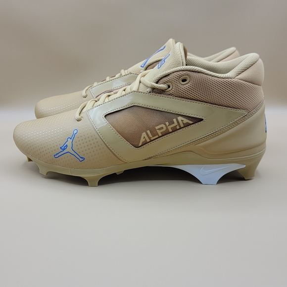 Nike Air Jordan Alpha Menace 4 Pro UCLA Football Cleats Men's Size 13 Gold Blue - Picture 1 of 12